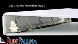 11x17 Binder 1 Angle-D Ring White Vinyl with Clear outside pockets