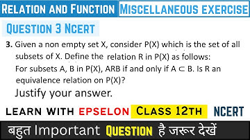 Relation & Function Class 12 | Miscellaneous Exercise Question 3 | NCERT Solution 2024