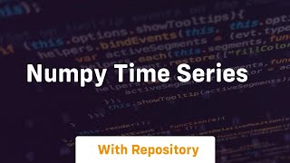 numpy time series
