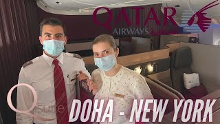 Trip Report | 14 hours in Qsuite! | Doha  New York | Qatar Airways Business Class | B777300ER