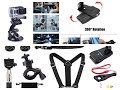 12 -in- 1 GoPro Hero and SJ Cam Mounts Straps Accessory Set for Outdoor &amp; Adventure Sports