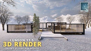 SNOWY MOUNTAIN HOUSE, LUMION 11.5 RENDER TUTORIAL -  RENDER SETTING