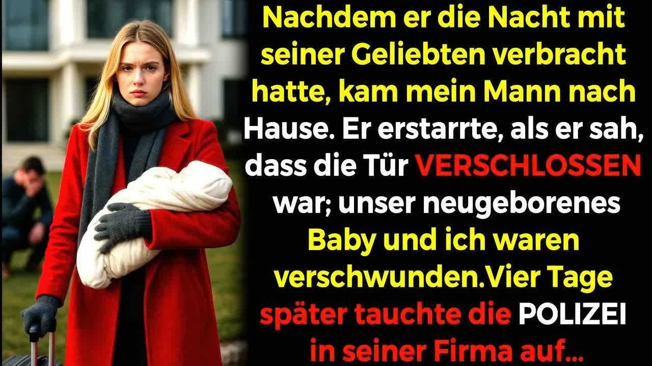 💔Nach der Nacht mit seiner Geliebten war die Tür zu🔒, ich ging mit dem Baby👶  4 Tage später