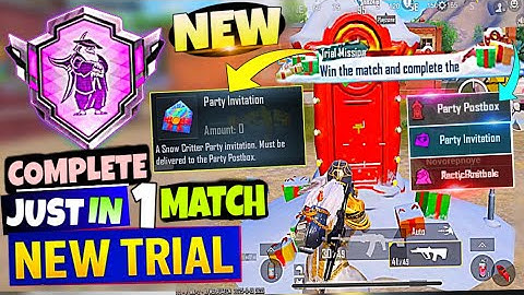 New Trick To Complete (Blizzard Trial) Achievement | Easyway To Complete Blizzard Party Mission BGMI