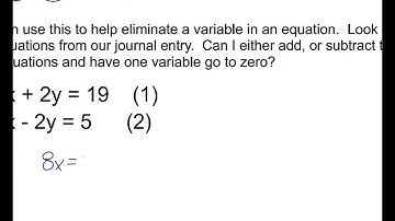 MPM 2D U3L5 Solving Systems by Elimination