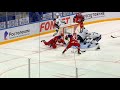 Kayumov scores from behind the net