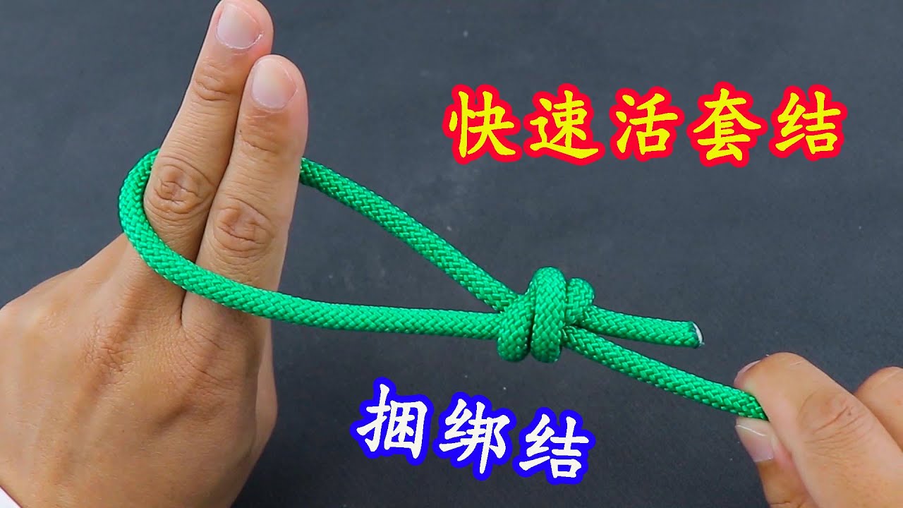 快速活套结,生活中必学的一种绳结,学会了请分享给身边的朋友 - YouTube