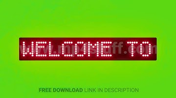 Welcome to Kenya Scrolling Red Dot Matrix LED Text Animation on Green Screen Seamless Loop