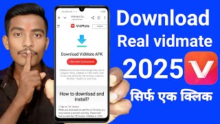 original vidmate download 2025 vidmate app download kaise kare how to download vidmate