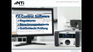 NTi Audio Webinar: FX-Control Software - Regulatoren, Berechnungselemente & Prüfungen