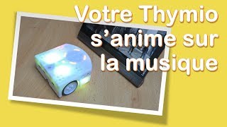 Thymio reacts to music (Programming with Blockly)