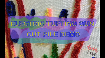 Electric tufting demo on CUT pile setting