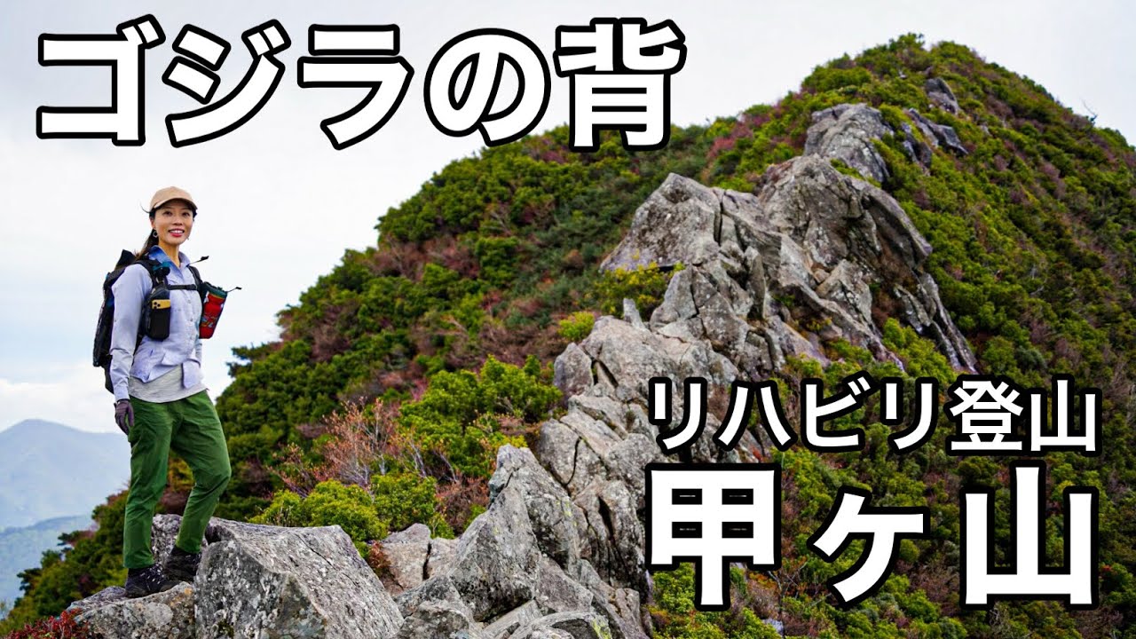 【リハビリ登山】ゴジラの背に挑む！ギックリ腰からの復帰戦は岩稜帯が名物の甲ヶ山へ