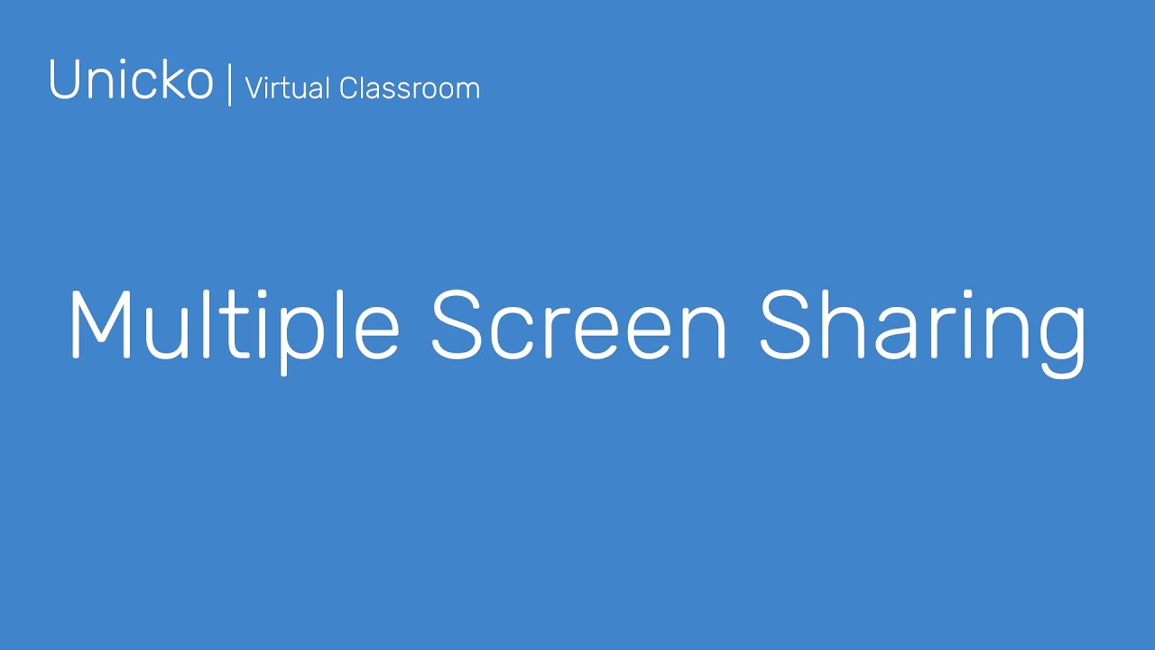 Unicko - Multiple Screen Sharing - YouTube
