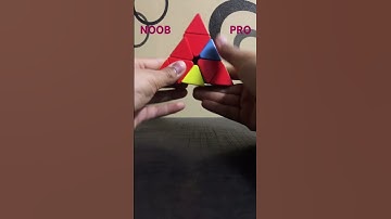 NOOB MOVES ON PYRAMIX RUBIK CUBE #satisfyingvideo #mindgame #eyetest #satisfyingvideos #satisfied