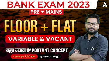 Floor and Flat Based Puzzles | Bank Exam 2023 | Reasoning By Saurav Singh