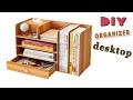 desktop organizer from carton adorable idea // cute organizer tutorial