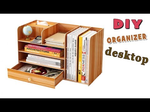 desktop organizer from carton adorable idea // cute organizer tutorial 