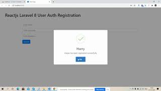 Reactjs Laravel 8 User Auth Registration