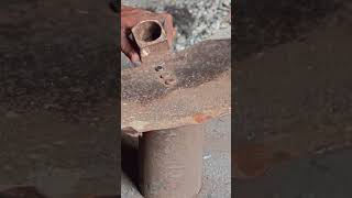 hoe installation 🔥🔥 #Blacksmith #CulturalHeritage #metalwork #usa #wood #medievalblacksmith