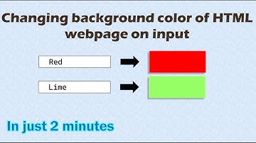 How to change background color of a webpage on input in HTML | Just 3 lines of JS
