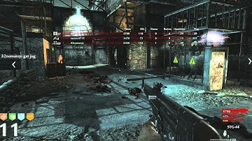 CoDWaW Nazi zombies Der Riese Map No,Cheats.20 Round 3 players Part 6