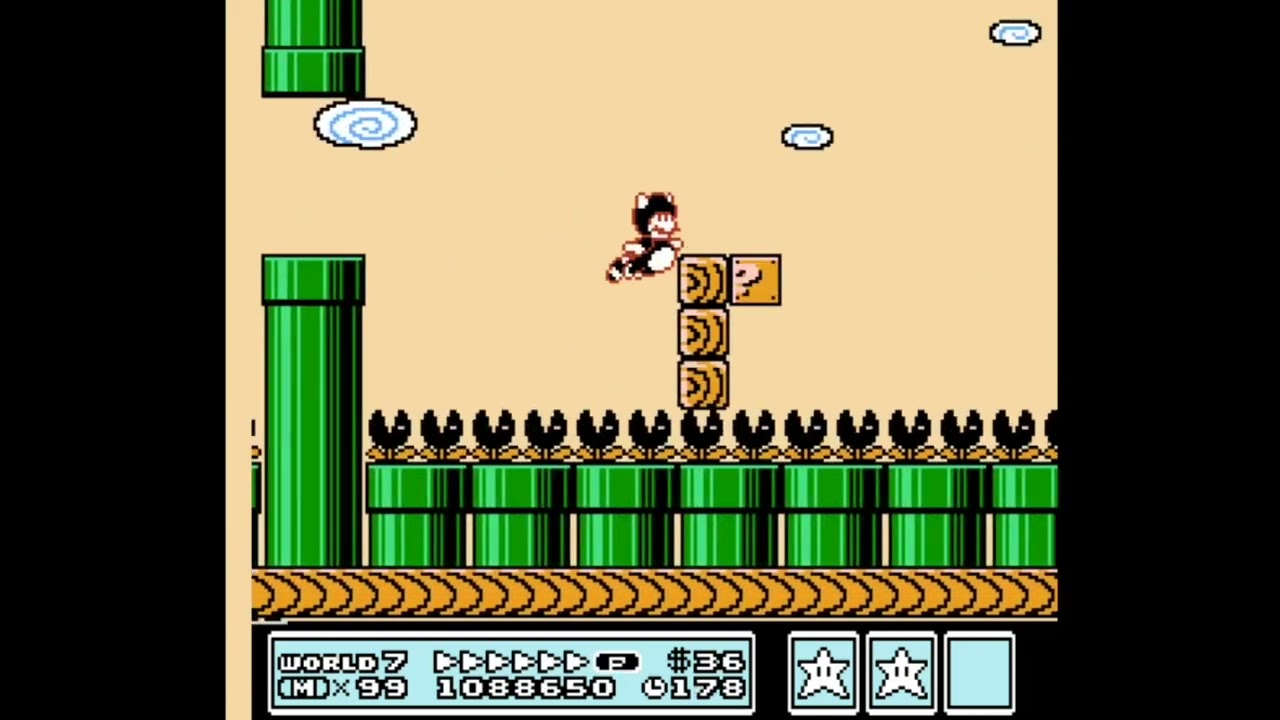 マリオ3 クリア#83-個74本目】FC【SUPER MARIO BROS 3】WORLD 7-7 スーパー