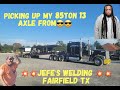 HEAVY HAUL#43 PICKING UP MY 85 TON 13 AXLE TRAILER AT JEFE WELDING. STACKIN UP & ROLLIN OUT!!!!!