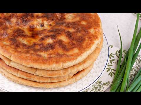 Бездрожжевые 100% Цельнозерновые Лепешки на кефире с творогом и зеленью на сковороде