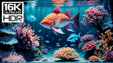 Radiant Depths 16K HDR 🌊 Vibrant Ocean Life & Coral Gardens | Immersive Relaxation UHD Film