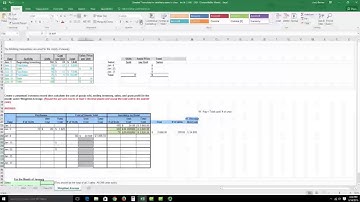 Perpetual Inventory COGS, Ending, Inventory, and GP calculations under Weighted Average