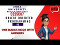 One Marks MCQs with Answers in Object Oriented Programming Tamil | CS25C07 | Anna University 2025.