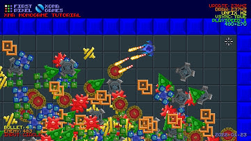 Arena Shmup Demo #1 - Tiled Arena, Player Fighter & Bullets, Enemy Collision