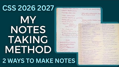 Master Note-Taking for CSS & PMS Exams: My Personal Handwritten Notes & Techniques 📝 #css #upsc 