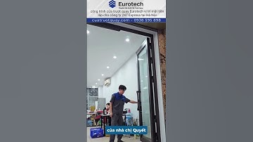 Công trình cửa trượt quay Eurotech lắp đạt vị trí mặt tiền cho cty 247 #cuatruotquay