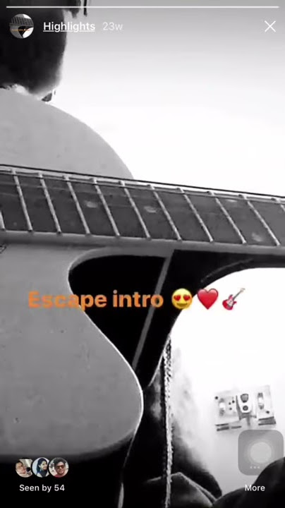 Escape intro guitar cover