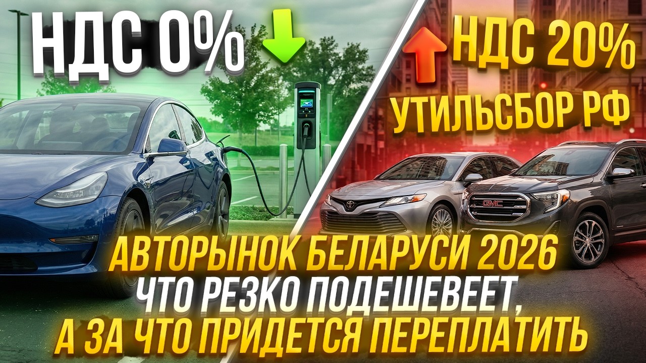 Изменения авторынка 2026: НДС на электромобили, гибриды и новые правила Китая