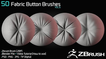 How To Create Fabric Button Brush In ZBrush