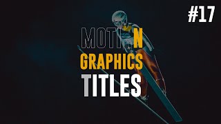 After Effects Tutorial - Smooth Motion Title Animation in After Effects | TUTORIAL #17