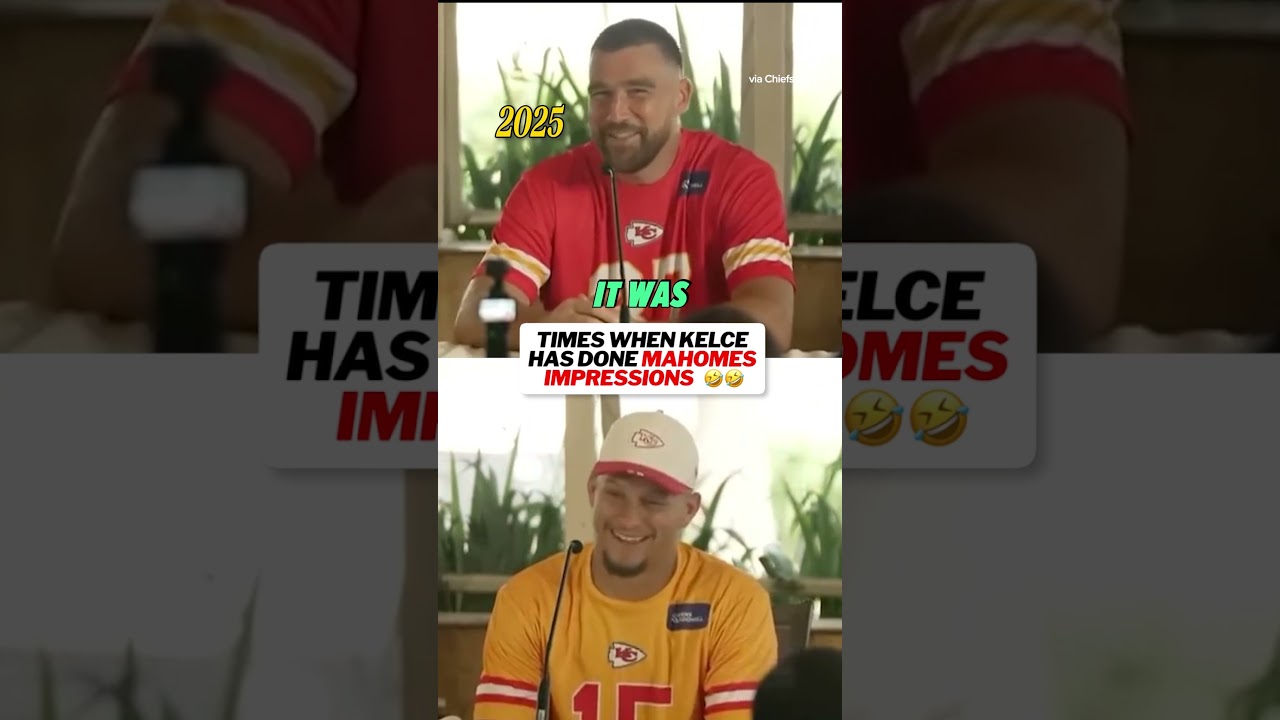 Kelce loves to do Mahomes impressions 😅 #chiefs