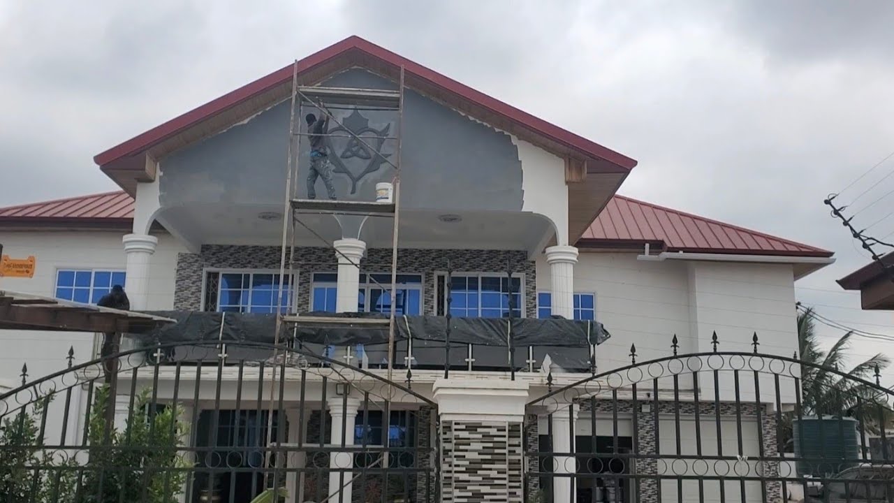 BUILDING IN GHANA,COST OF EXTERIOR PAINTING. THE QUARSHIE'S Vlog 61