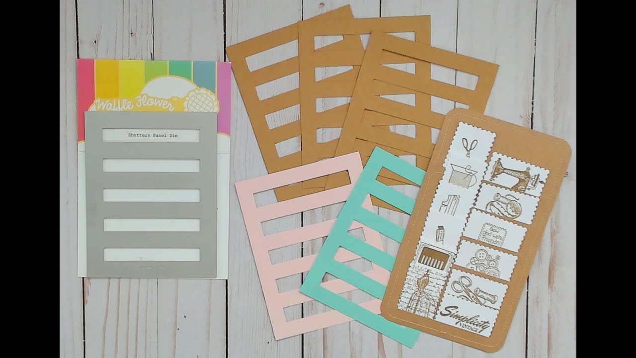 Waffle Flower Die/Shutters Panel Die/ How To/Making a Postage Stamp Holder/New listing in my Etsy