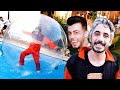 DEV BALONLA HAVUZA GİRMEK !! SUDA YÜRÜMEK !! w/ TUGAY GÖK