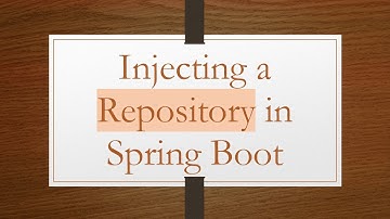 Injecting a Repository in Spring Boot