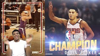 DEVIN BOOKER WINS THE 3 POINT CONTEST VS KLAY THOMPSON !!! BREAKING RECORDS !