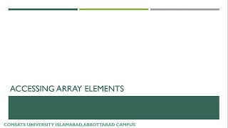 C/C++ Programming | Accessing Array Elements | The Ingenuity Lab Beezmind C Programming Accessing Array Elements