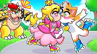 ¡GATITO SE BESA POR ACCIDENTE con PRINCESA PEACH! 😱😳 ¿BOWSER SE ENOJA?😡🤬 Minecraft Roleplay