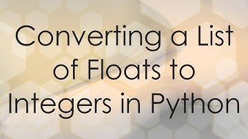 Converting a List of Floats to Integers in Python