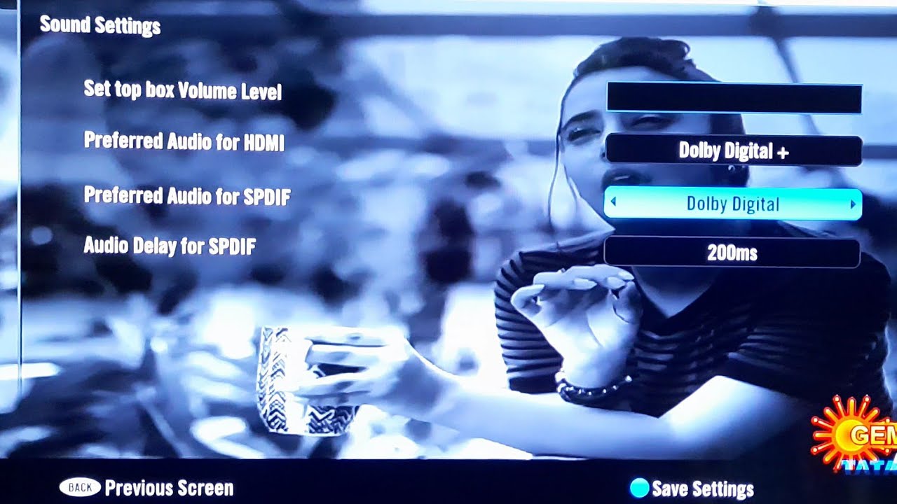 Tata Sky Dolby Digital Audio Setup Tata Sky low volume audio problem