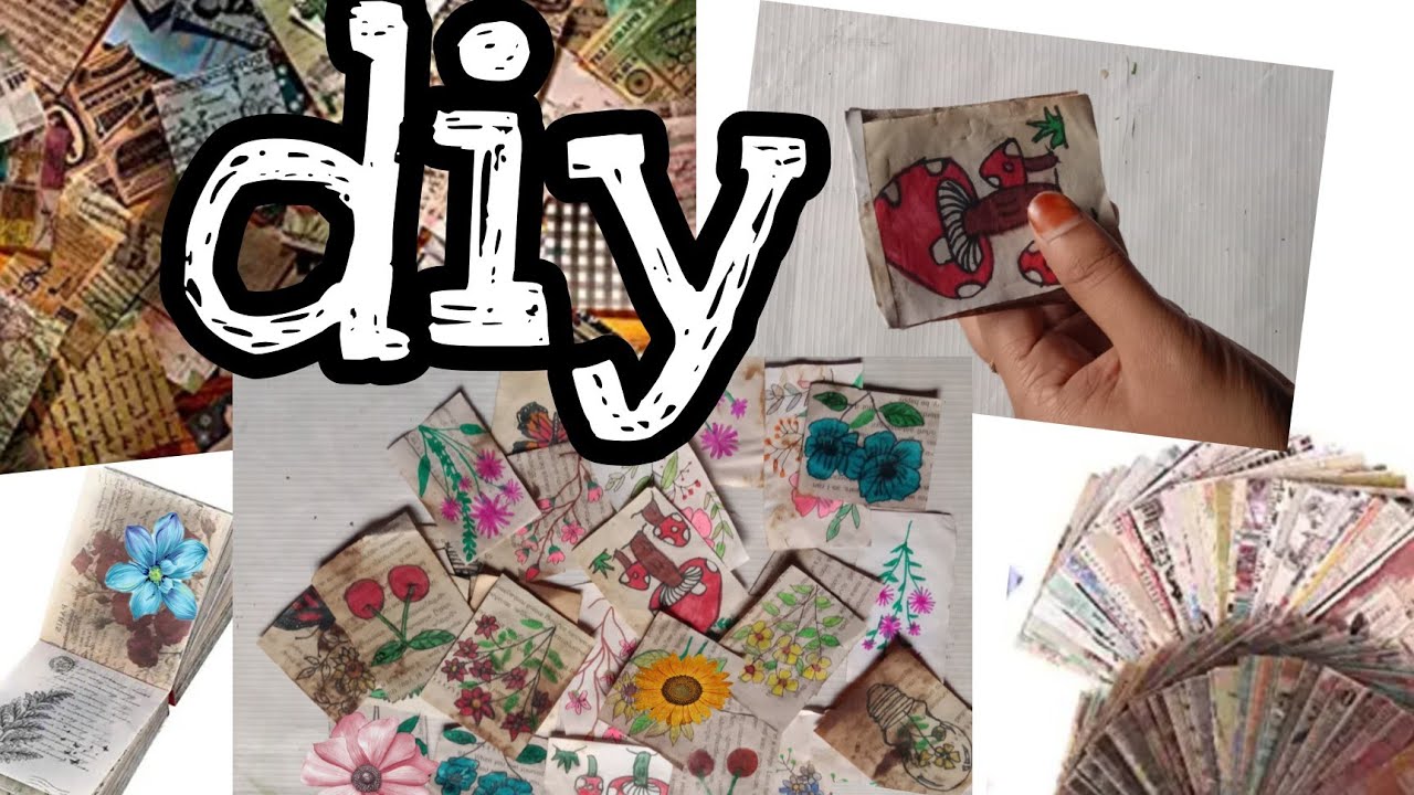 how to make journal vintage stickers/simple vintage journal sticker book/diy journal deco stickers